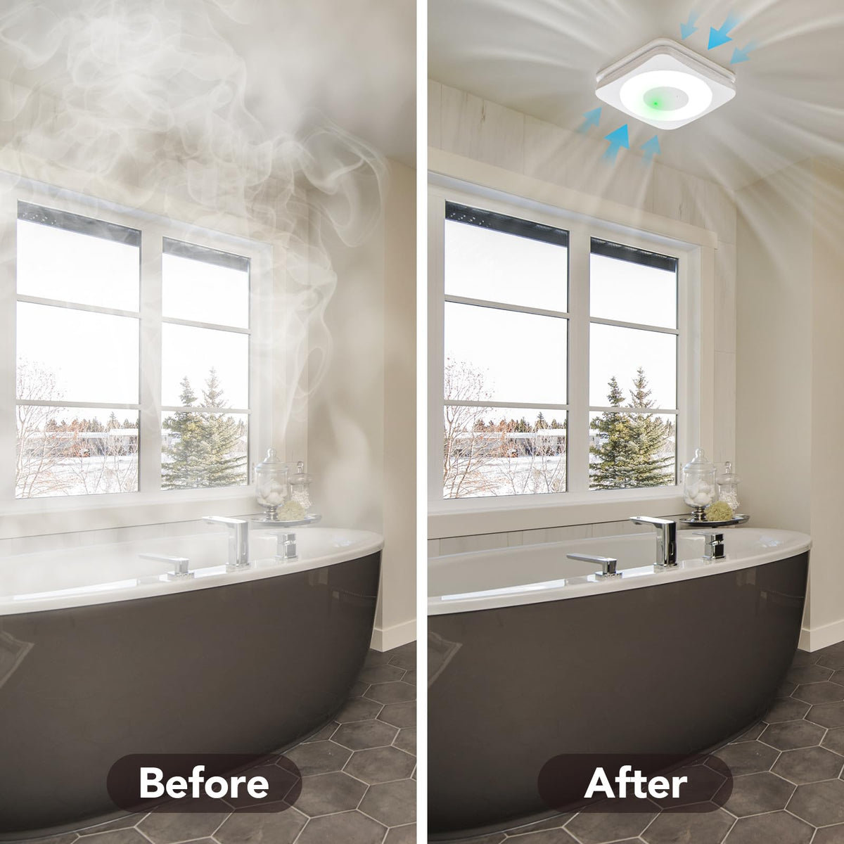 OREiN quiet 1.0 sone operation ensures a peaceful bathroom