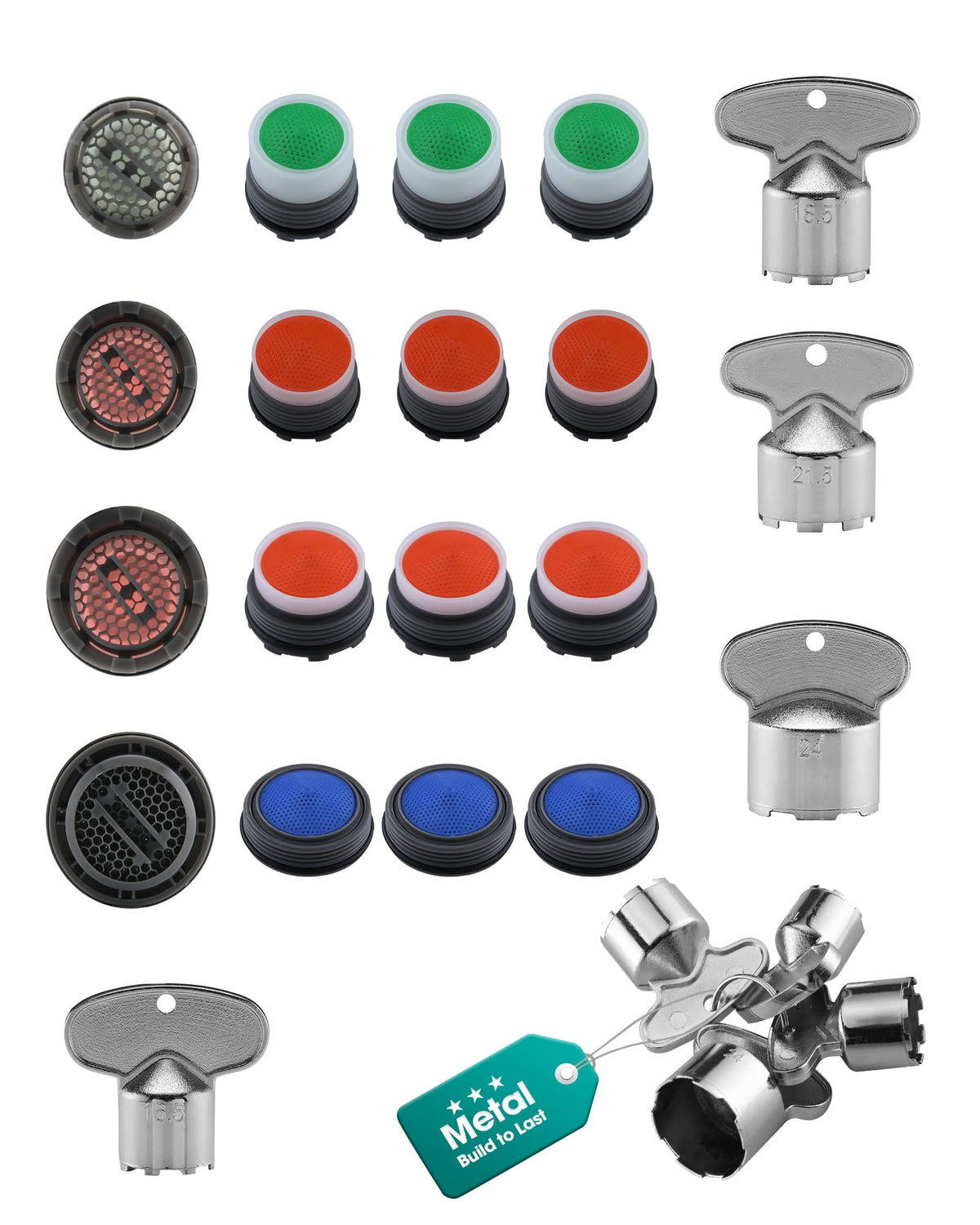 OrgCreator aerator removal tool set for quick, DIY faucet maintenance.