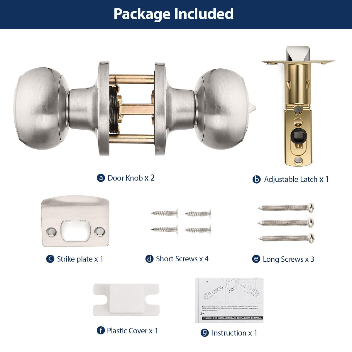 Orger brushed nickel hardware with durable, corrosion-resistant finish for interiors.