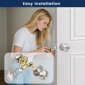 Orger reversible privacy door knob designed for both left and right doors.