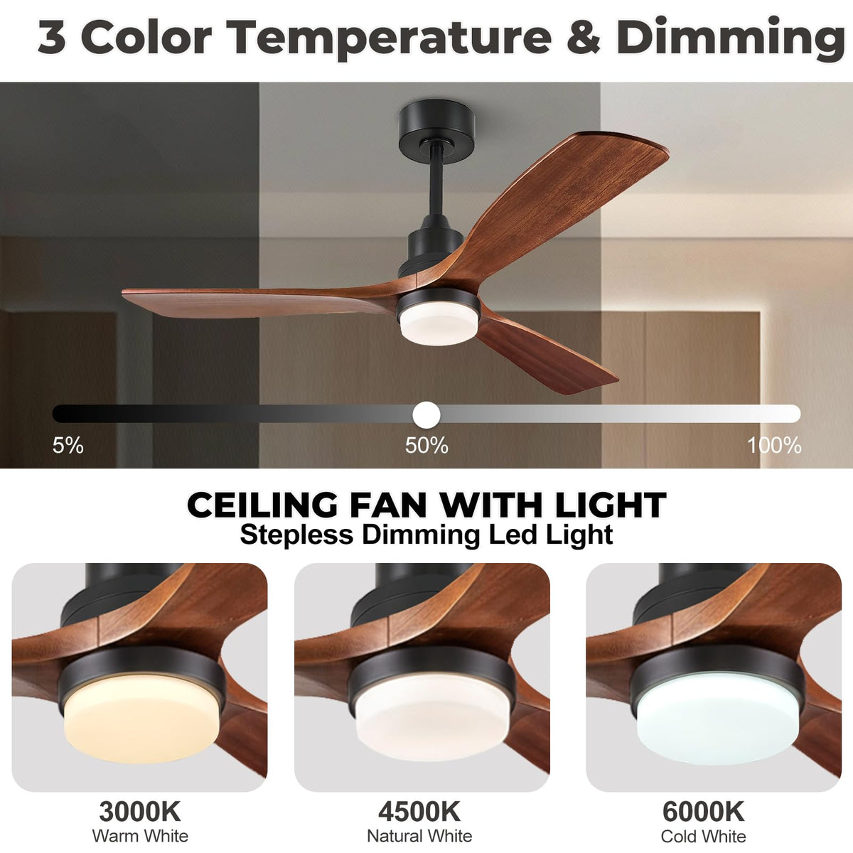 ORGINESE three downrods are included for mounting on flat, vaulted, or sloped ceilings.