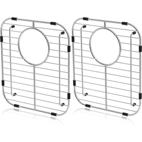 Orgneas sink grid protector fitting double bowls protects surfaces and drains well