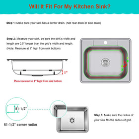Orgneas grid featuring rubber feet and bumpers protecting sink surfaces