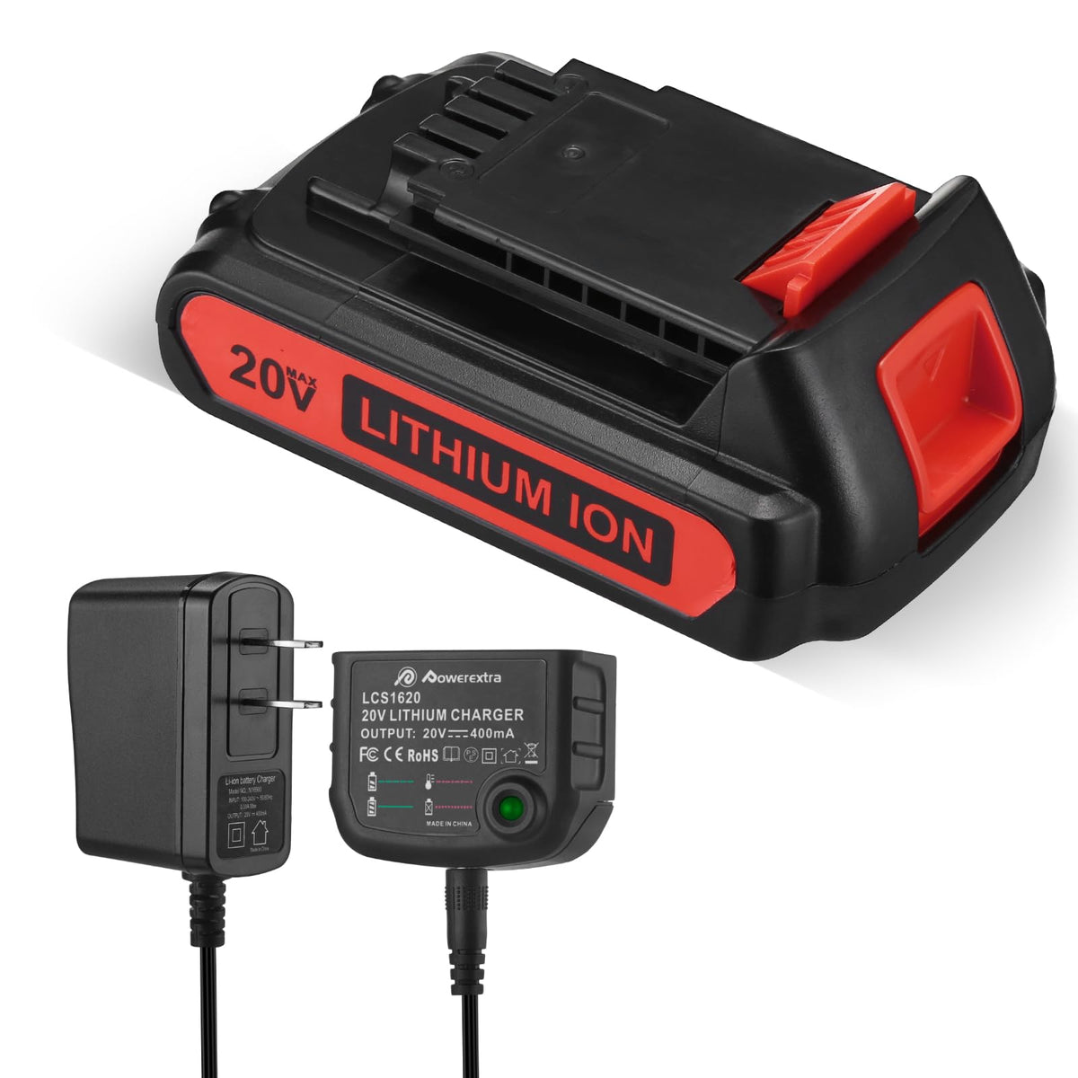 ORHFS LBXR20 battery front view showing compact 20V power for cordless tools.