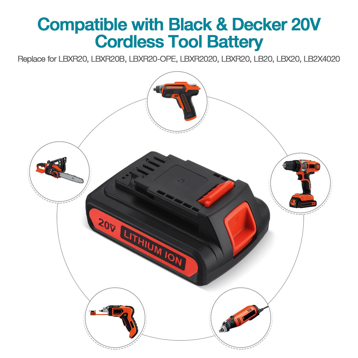 ORHFS LBXR20 battery pack highlighting premium cells for longer life