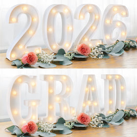 ORIENTAL CHERRY Grad 2025 LED marquee letters glow for festive graduation decor