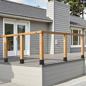 ORIGLE 4x4 post base bracket ensures sturdy pavilion and railing installations.