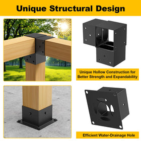 ORIGLE 4x4 post brackets hardware for quick outdoor assembly.