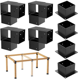 ORIGLE 8-piece 4x4 post brackets kit shown for sturdy pergola posts.