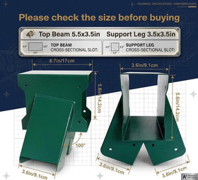 ORIGLE brackets with green powder coat resist rust during year-round use