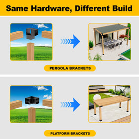 ORIGLE hollow-frame 4x4 brackets support versatile outdoor setups.