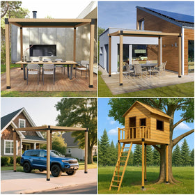 ORIGLE wood post brackets deliver solid support for decks.