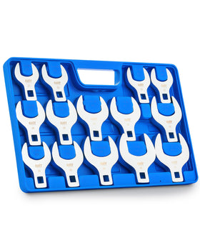 Orion Motor Tech 14pc jumbo crowfoot wrenches set 27-50 mm for flare nut access