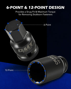 Orion Motor Tech axle nut socket 35mm deep, secure fit for efficient removal