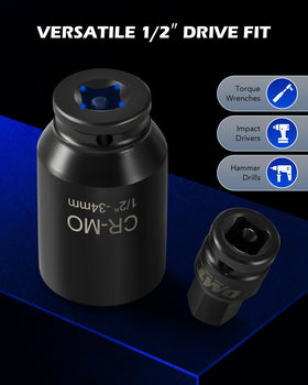 Orion Motor Tech axle nut socket 36mm deep, deep engagement for tight fasteners