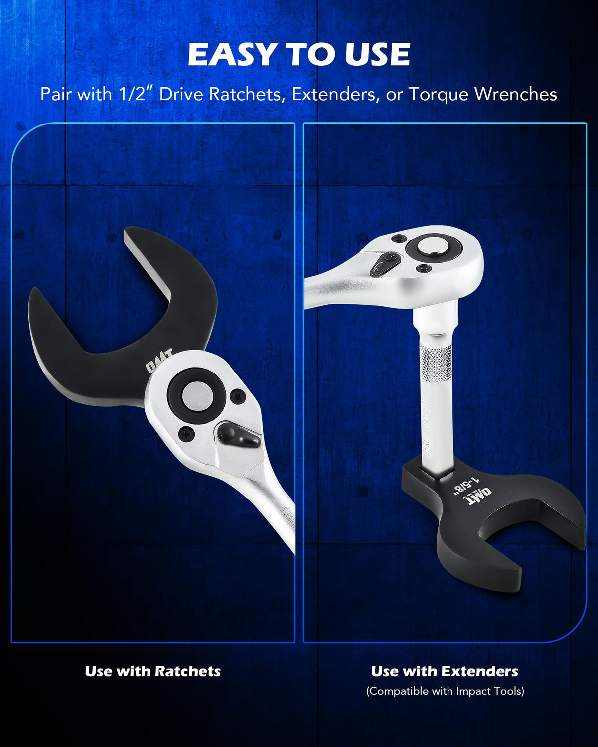 Orion Motor Tech crowfoot wrenches with durable storage case