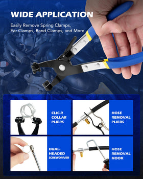 Orion Motor Tech included case keeps pliers organized for on-the-go jobs.
