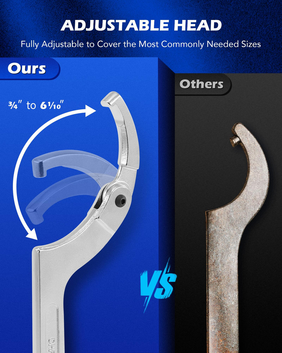 Orion Motor Tech interchangeable adapters enable quick, secure tool setup.