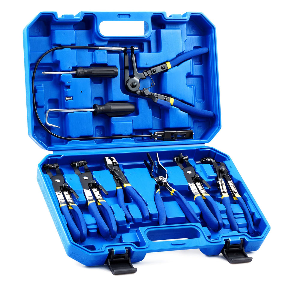 Orion Motor Tech long-reach hose pliers reach tight engine areas for clamp work.