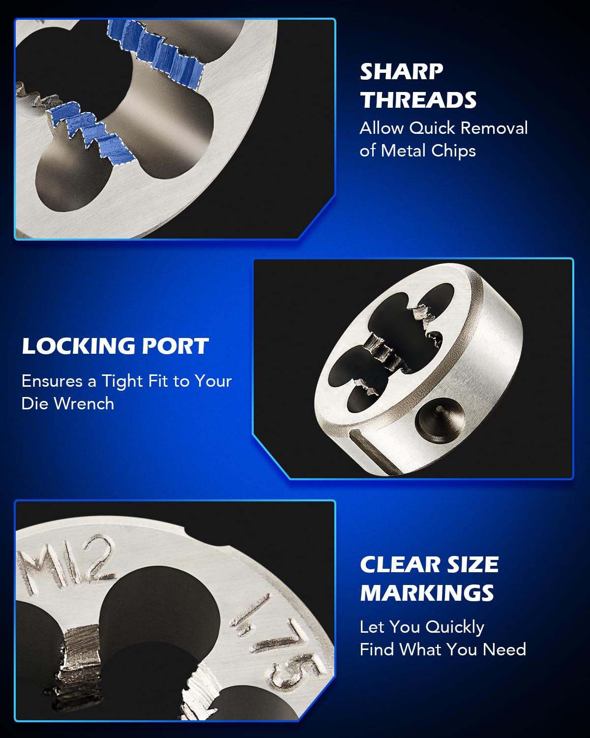 Orion Motor Tech premium steel taps and dies with durable finish.