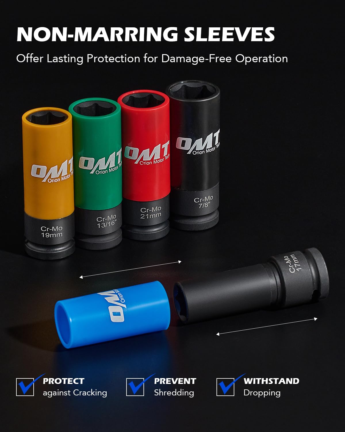 Orion Motor Tech six-point design provides secure grip.