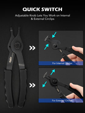 Orion Motor Tech bent 13.1in pliers with 0.09in tip for deep access