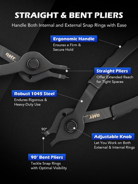 Orion Motor Tech straight 5.9in pliers with 0.04in tip for delicate fits
