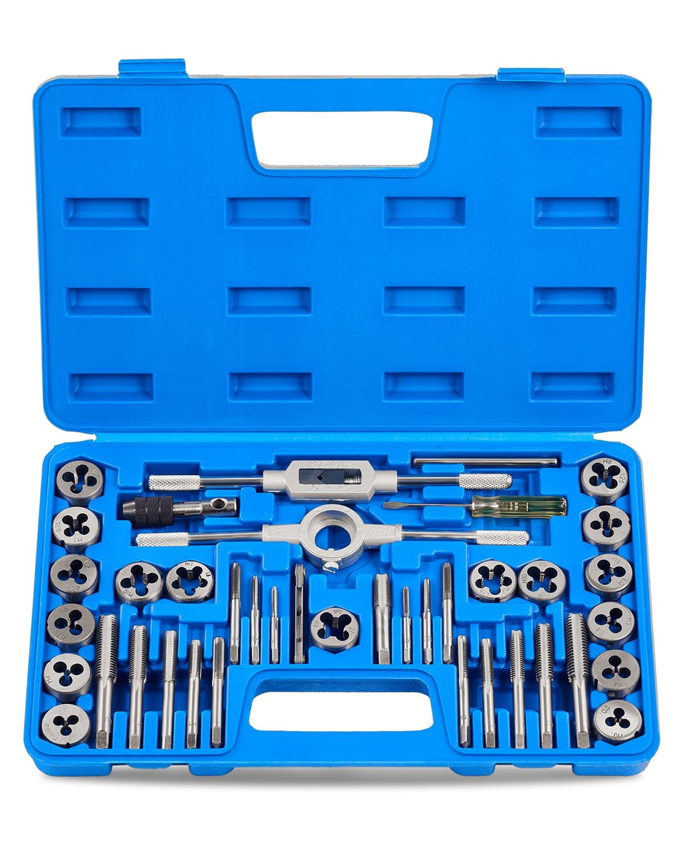 Orion Motor Tech tap and die set in case for portable threading repairs