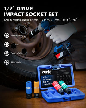 Orion Motor Tech thin-wall lug sockets designed for cramped spaces.