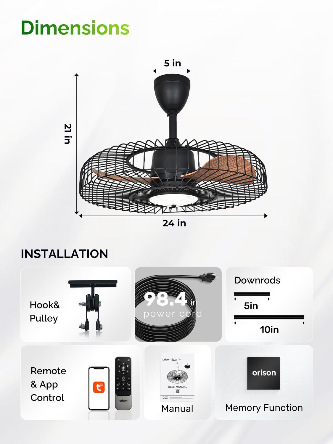 Orison weatherproof gazebo fan for reliable outdoor comfort.