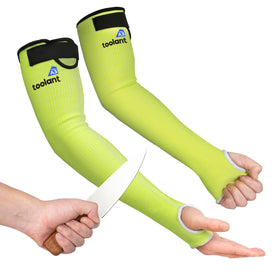 OriStout cut-resistant gardening sleeves with thumb hole for safe yard work