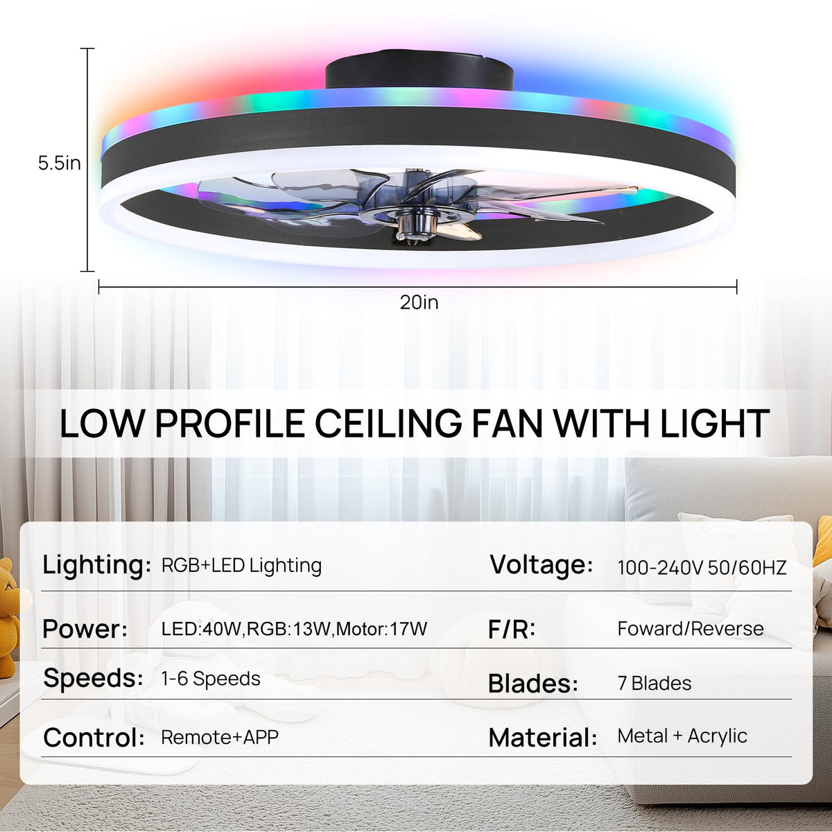 ORITHAM dimmable LED light delivers warm to cool white illumination.