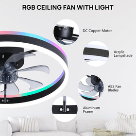 ORITHAM easy installation steps simplify mounting the ceiling fan with lights.