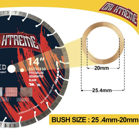 ORIXTREME blade shows air flow slots reducing heat and dust during cutting