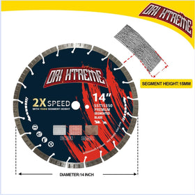 ORIXTREME blade delivering precision cuts on concrete surfaces