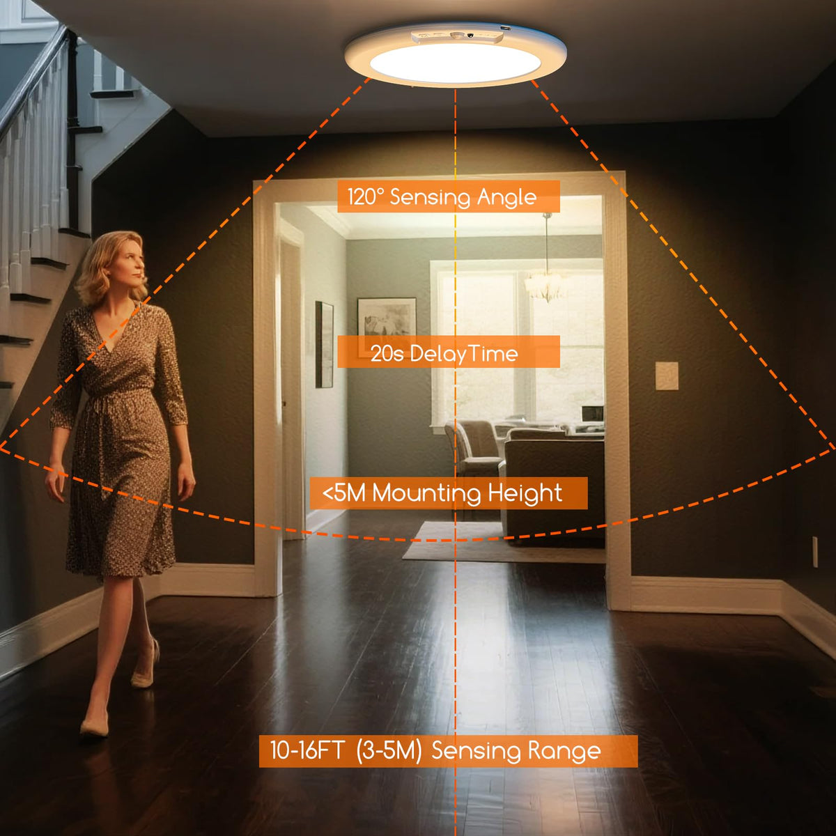 ORYAR ultra-thin 0.55-inch design fits tight ceiling spaces and still looks sleek.