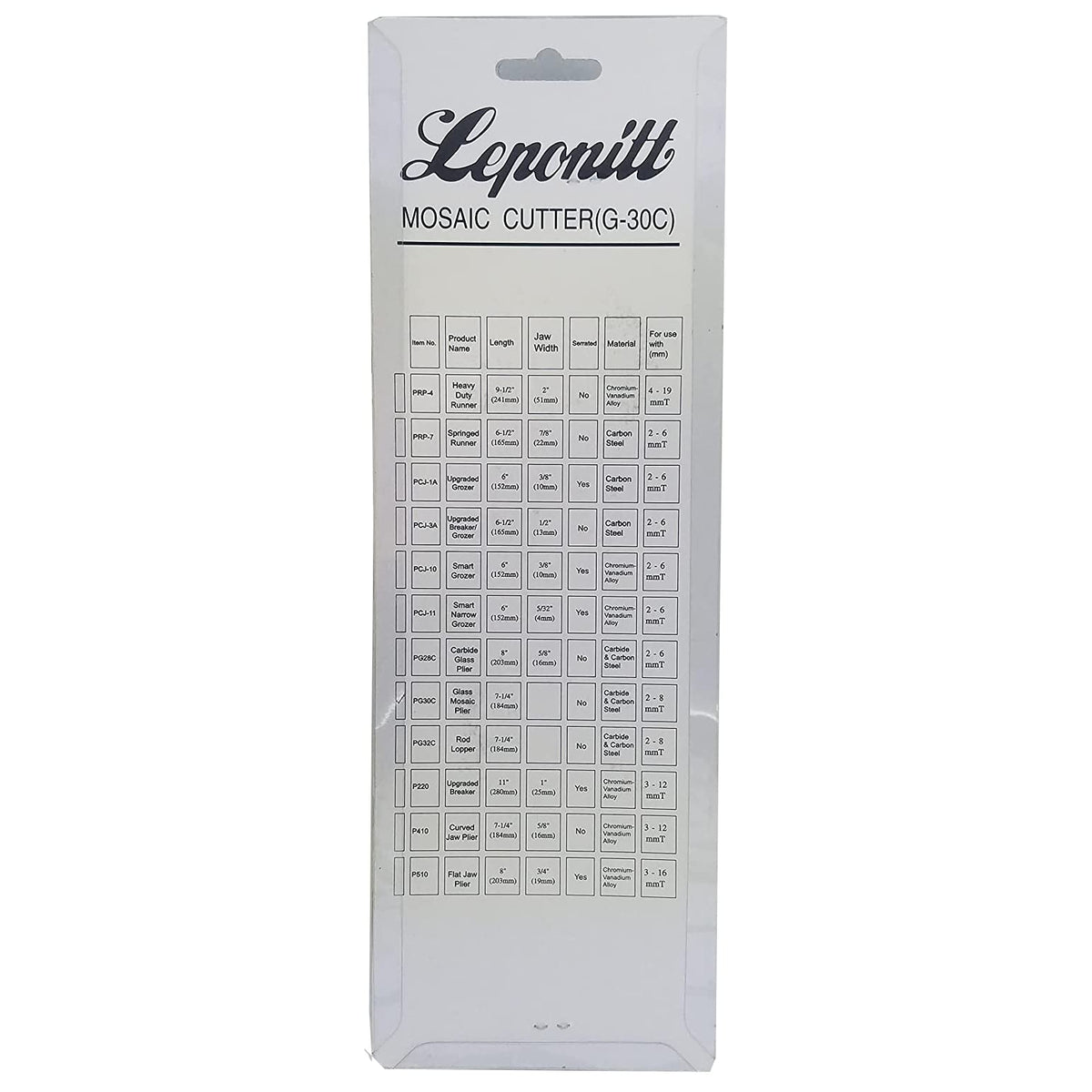 Lightweight LEPONITT design that suits small hands during tile nipping.