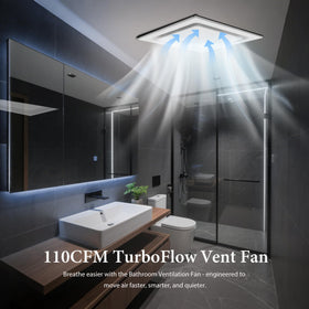 Orsong 8x8 mount bathroom fan shown for easy installation.