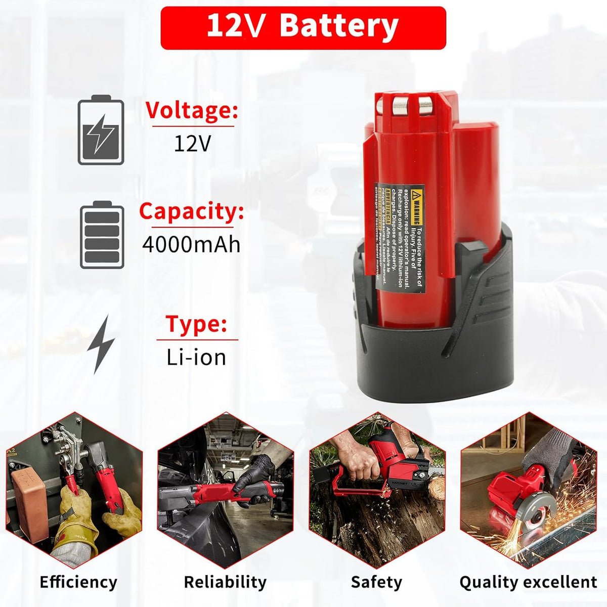 orstaimer compatible with many 12V tools for versatile cordless projects.
