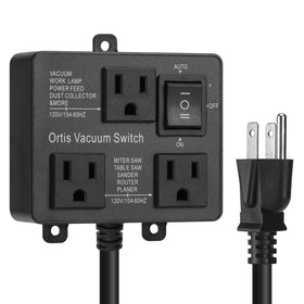 Ortis automatic vacuum switch with dual outlets for a streamlined workshop setup.