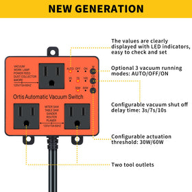 Ortis autoswitch LED indicators clearly show mode and status for quick adjustments.