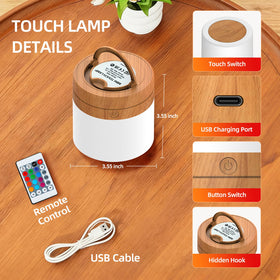 ORUNO USB rechargeable desk lamp offering flexible lighting and easy charging