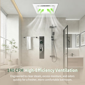Orvexa 12x12 ceiling panel with 4-inch duct compatibility.