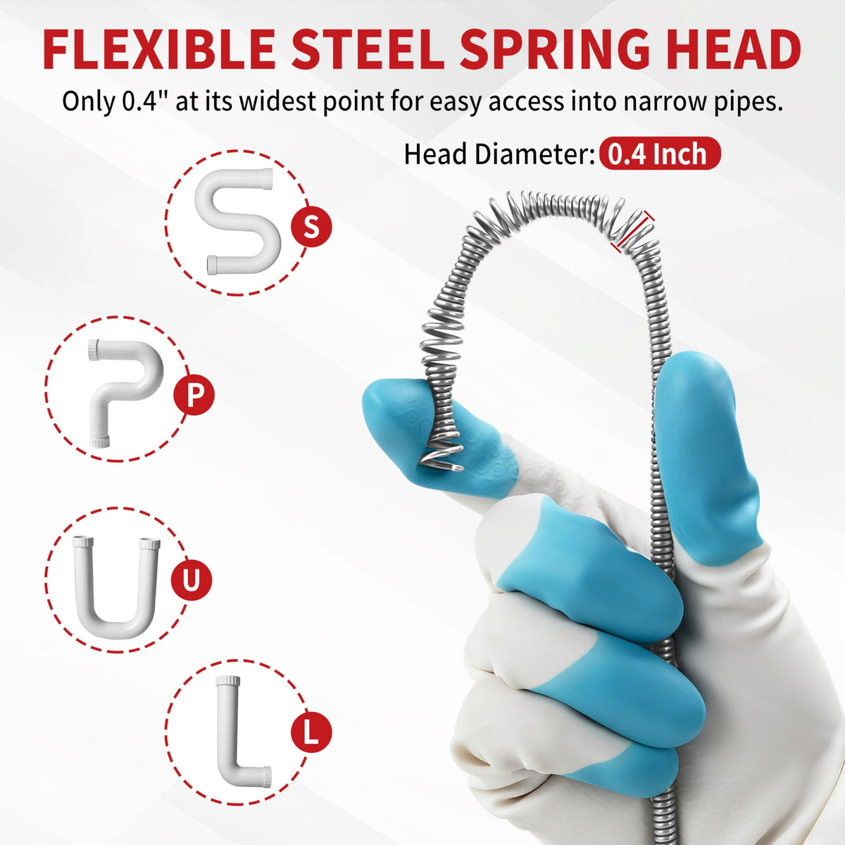 Orvexa Drain Snake augur kit with brushes and remover tools
