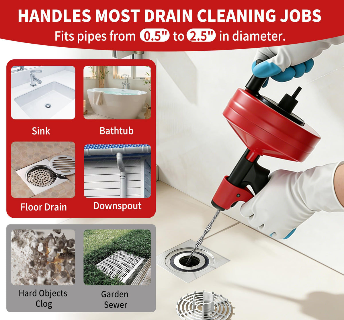 Orvexa Drain Snake safe operation for controlled use