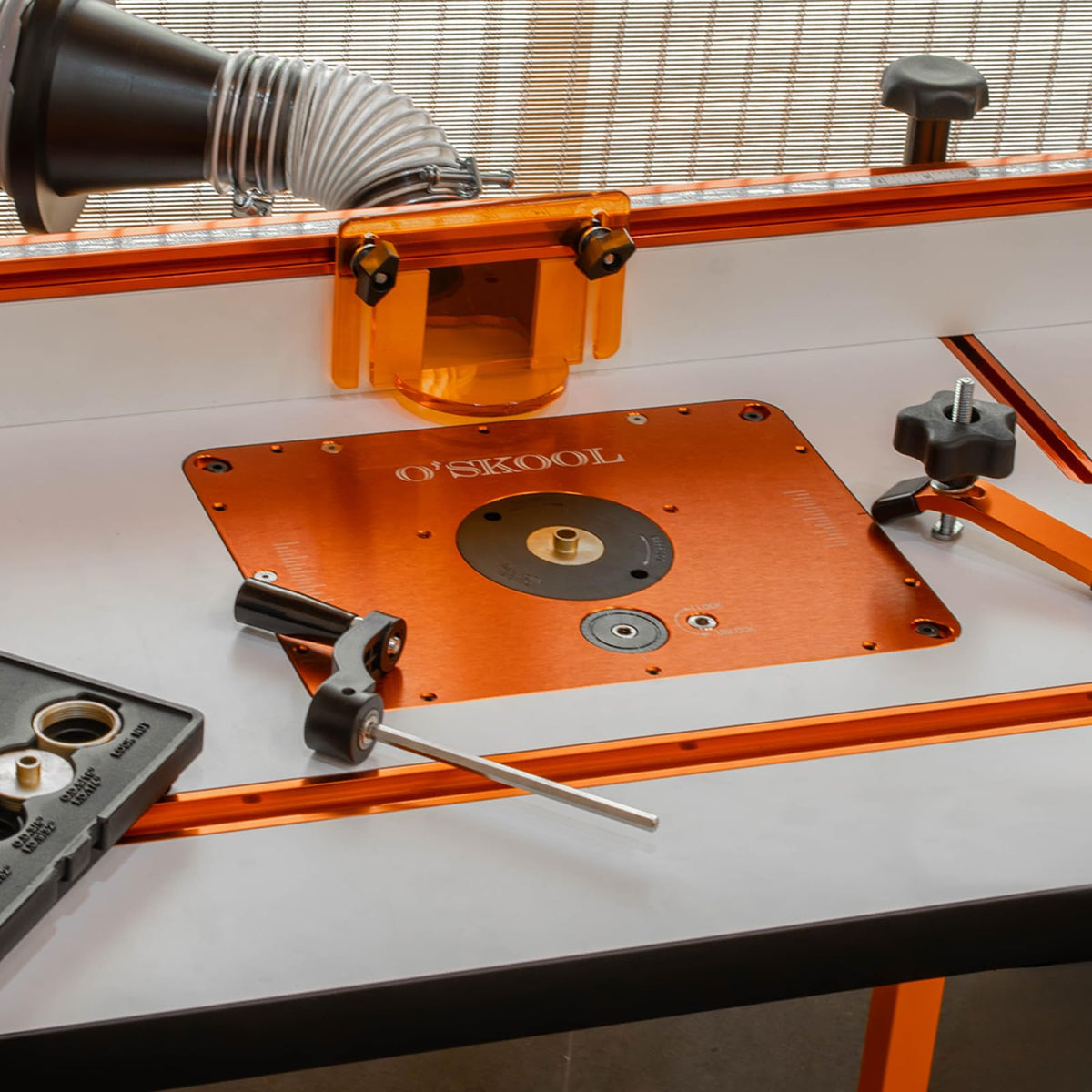 O'SKOOL brass bushings support hinge work and inlay routing