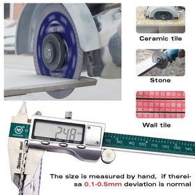 OSCEH 6-inch blade fits common arbors from 7/8 to 5/8 inch.