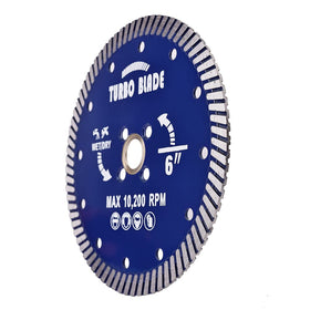 OSCEH 6-inch turbo blade for marble minimizes chipping with smooth edges.