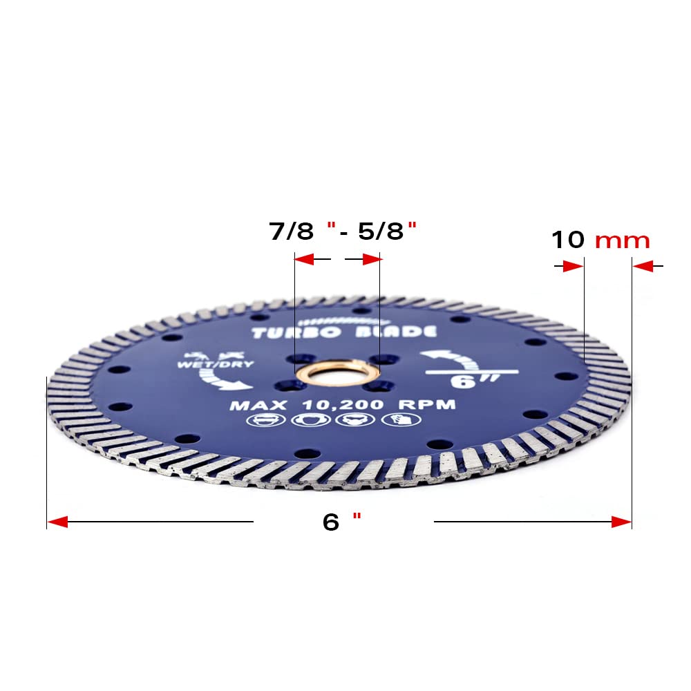OSCEH 6-inch blade handles wet or dry cutting with versatility.
