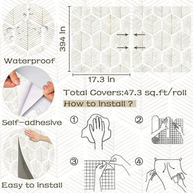 OSECAGE self-adhesive wallpaper, ideal for cabinets with simple cut-and-stick application.
